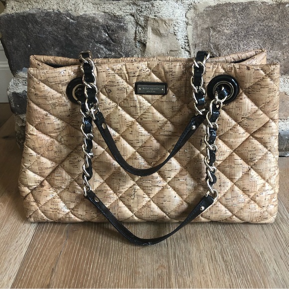 STUNNING Quilted Kate Spade Gold Coast Cork large tote price firm! - Picture 1 of 10